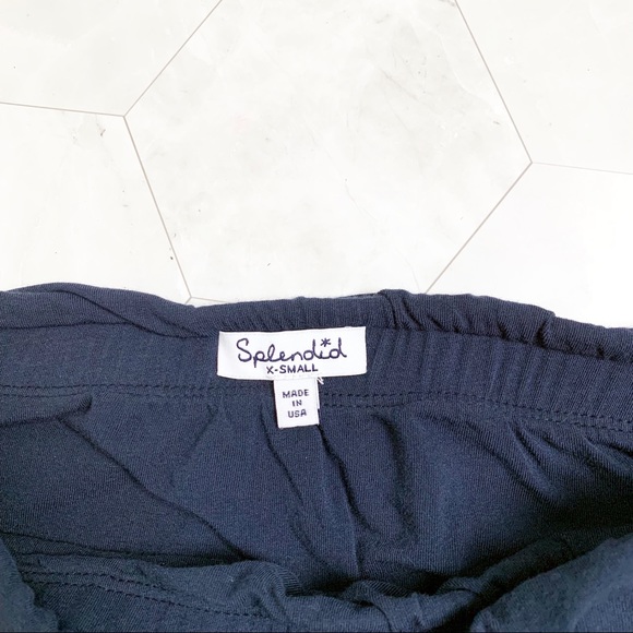 Splendid Ruched Side Mini Skirt Navy XS - Picture 7 of 8